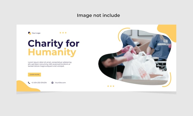 Social activity and charity banner template