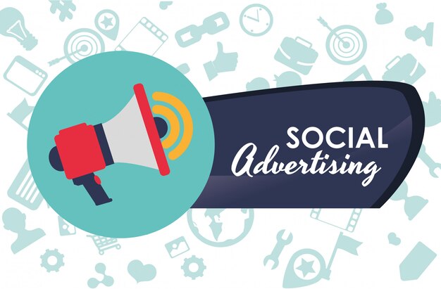 Vector social advertising and marketing  online