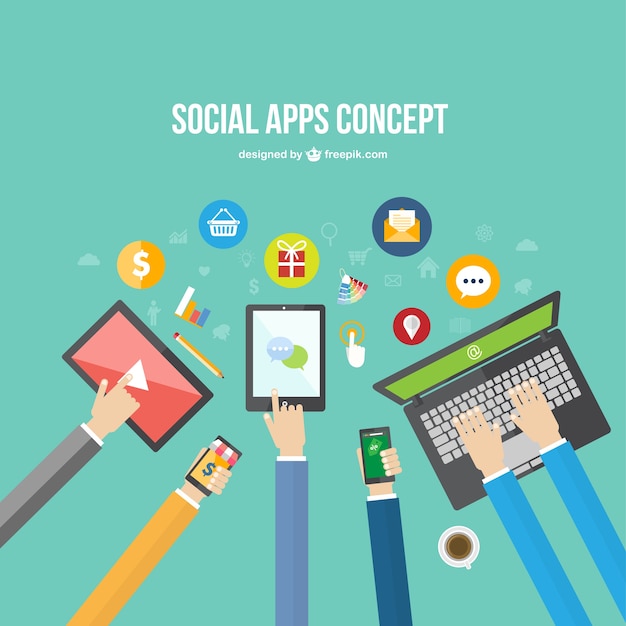 Apps sociali concetto