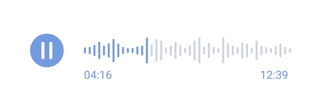 Социальное аудиосообщение линия звуковой волны подкаста звуковая волна голоса запись музыкального проигрывателя
