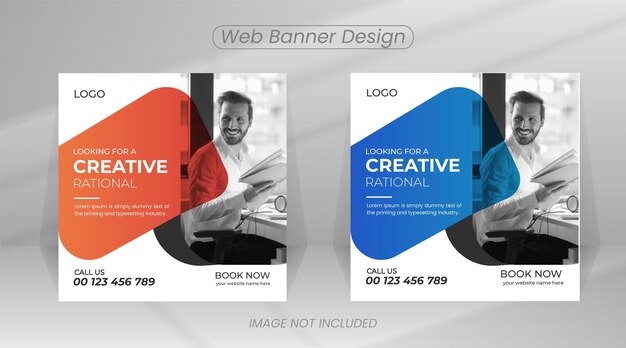 Social banner and business post design