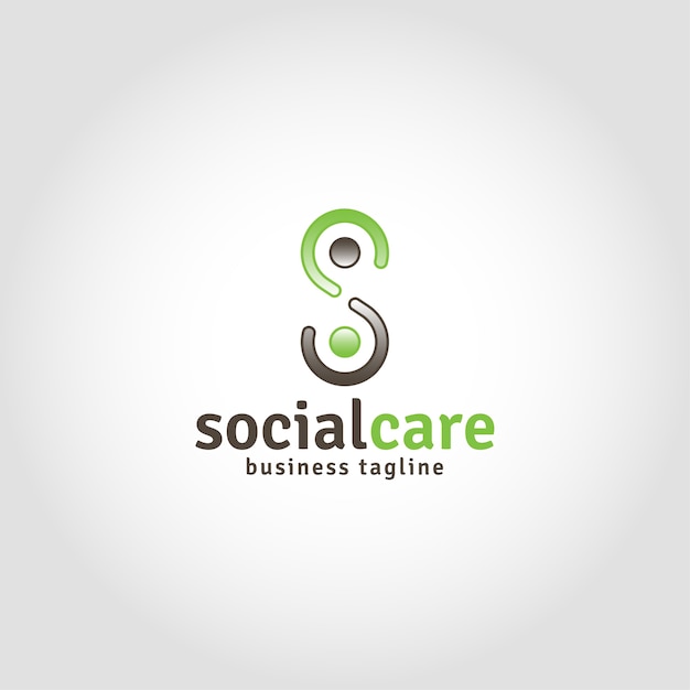 Social care is humanity logo with letter S concept