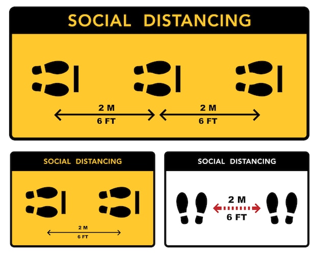 Social distancing banner. Keep the 2 meter distance. Coronovirus epidemic protective.