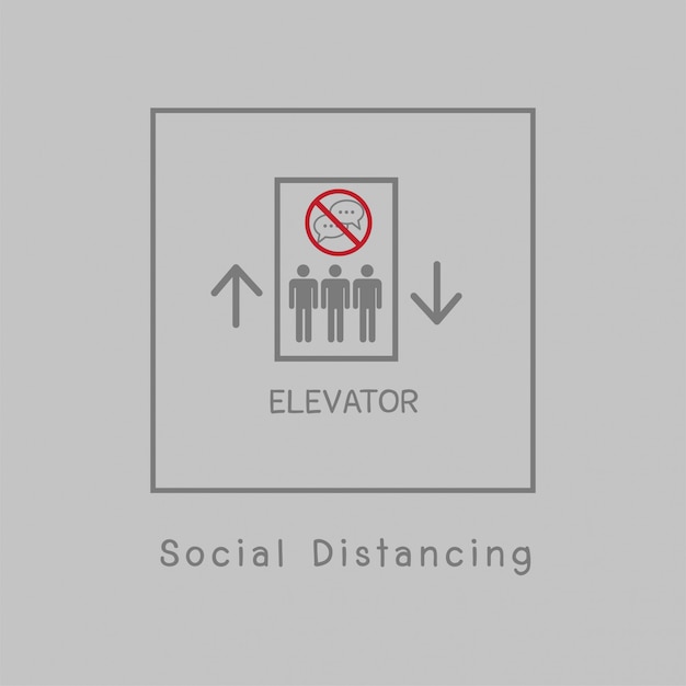 Social distancing illustration