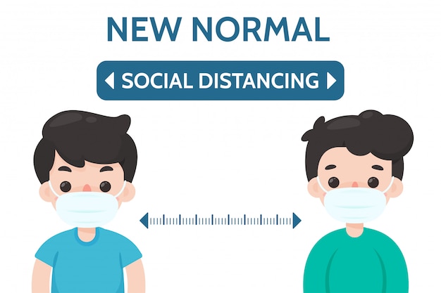 Social distancing. spacing between yourself and others to prevent corona virus infection..