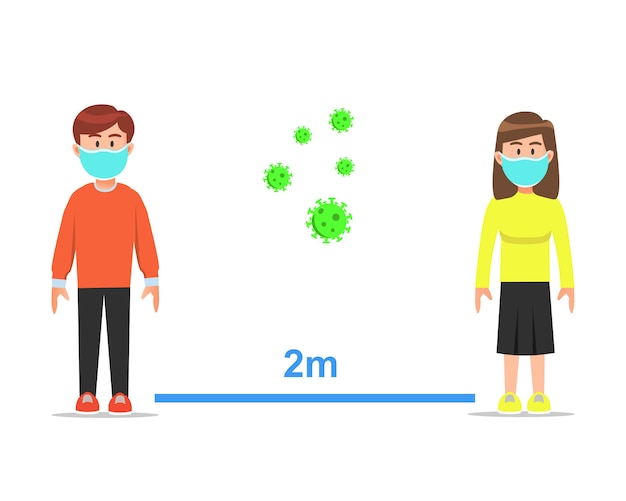 Distanziamento sociale per fermare la diffusione del virus