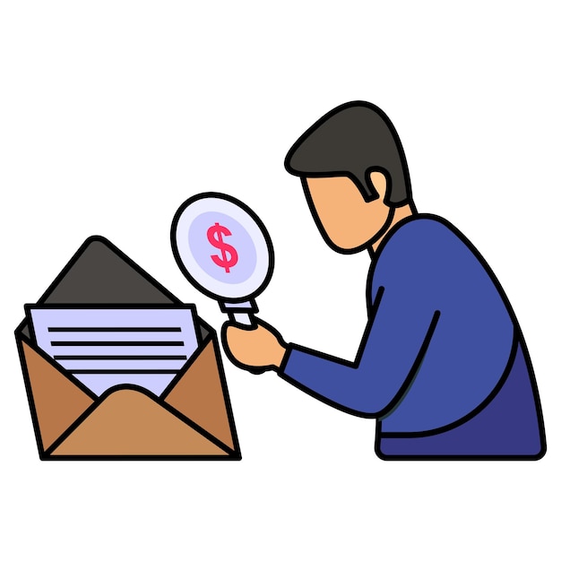 Vector social engineering attack or email scraping vector icon design white collar crime symbol computer