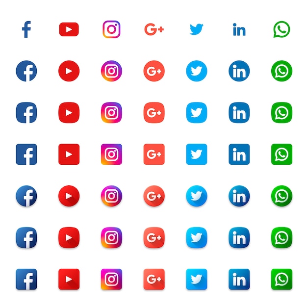 Vector social icon set