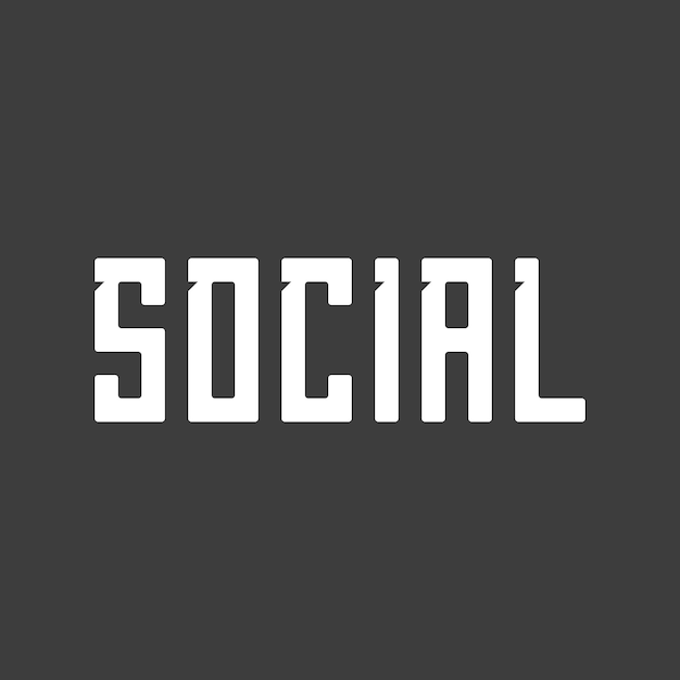 Vector social lettering design