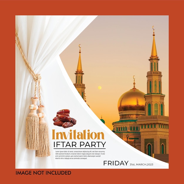 Vector social media add for iftar party