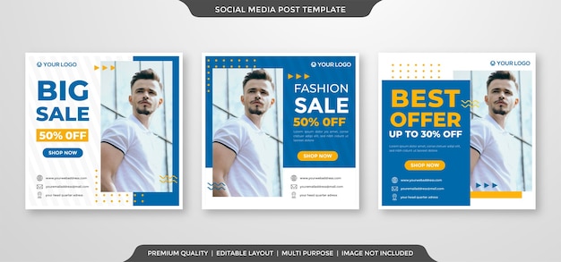 Social media ads post template premium style