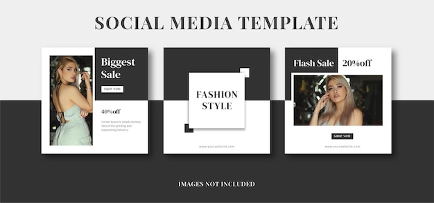 Social media advertisement template banner