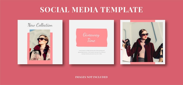 Vector social media advertisement template banner