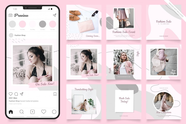 Social media advertisement template for instagram