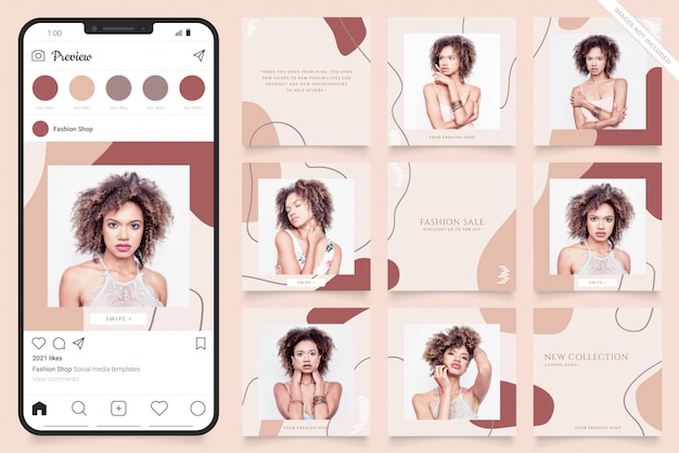 Social media advertisement template for instagram