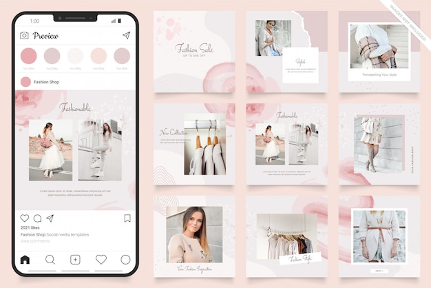 Social media advertisement template for instagram