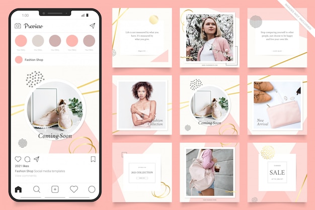 Social media advertisement template for instagram