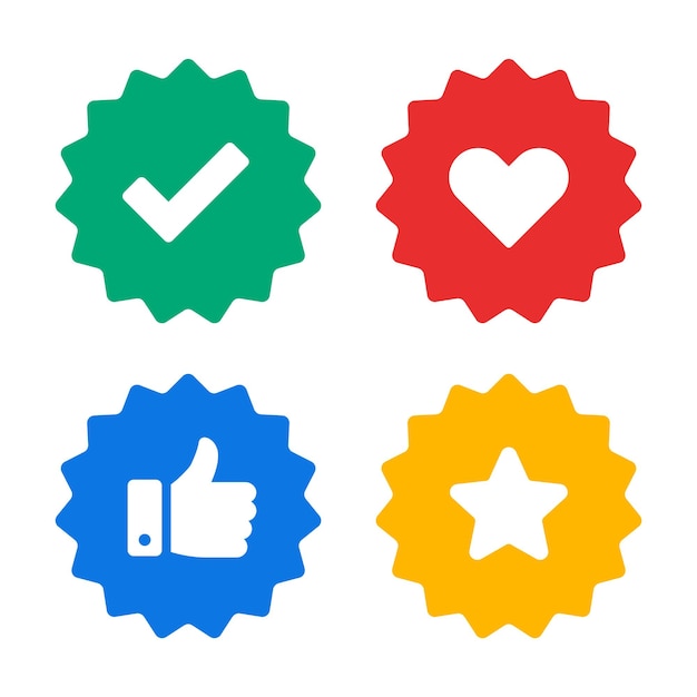 Vector social media badges vector illustration