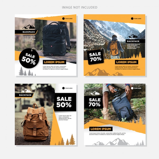 Social media banner backpack sale