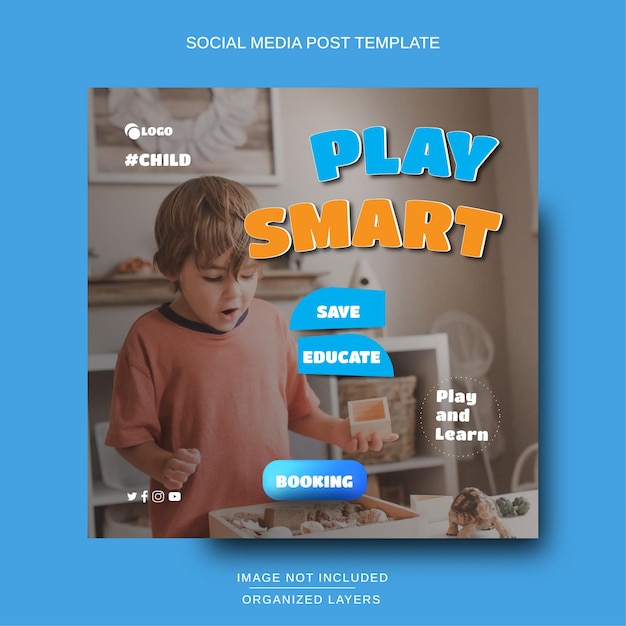 Social Media Banner for Child Playing