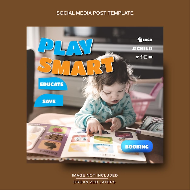 Social Media Banner for Child Playing