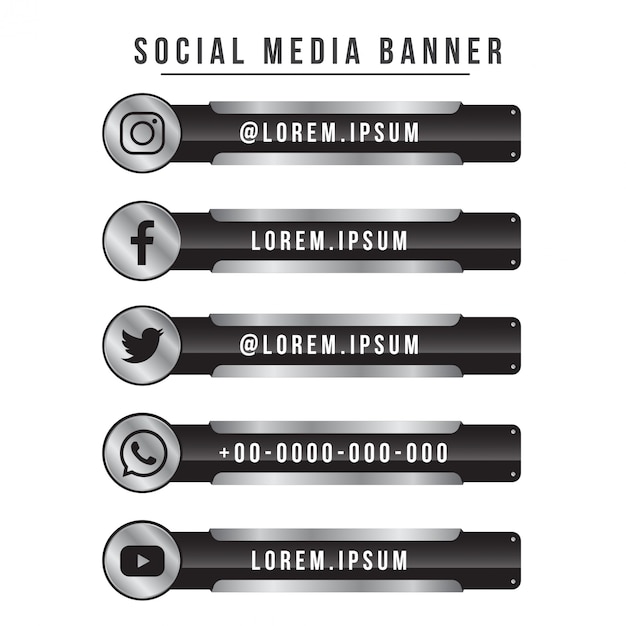 Social Media Banner Collection Staalversie