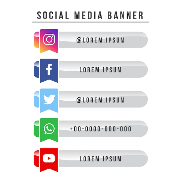 Social Media Banner Collection-vlag versie