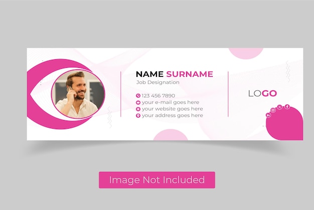 Vector social media banner cover and email signature design template