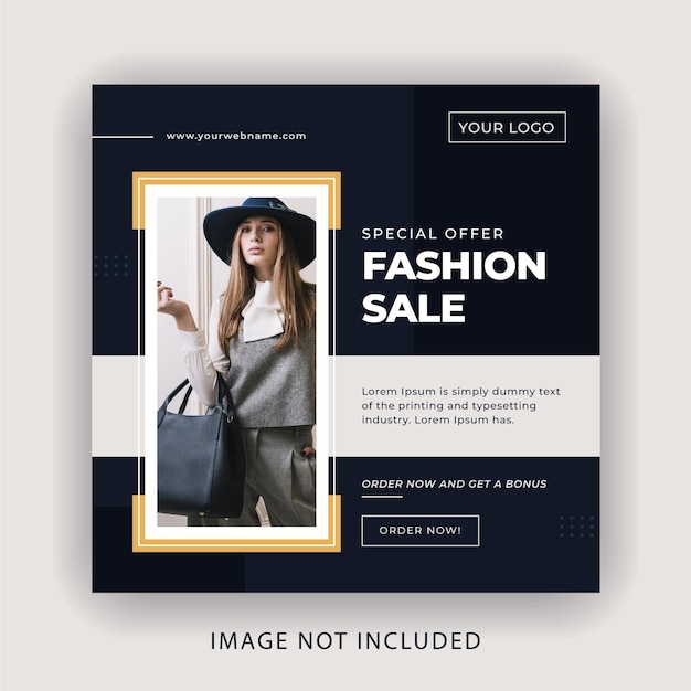 Social media banner for fashion sale