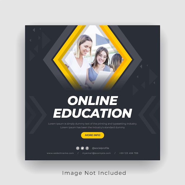 Banner sui social media per l'istruzione online