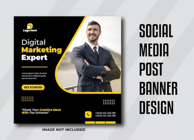 Vettore progettazione di post banner social media