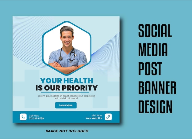 Vector social media banner post design