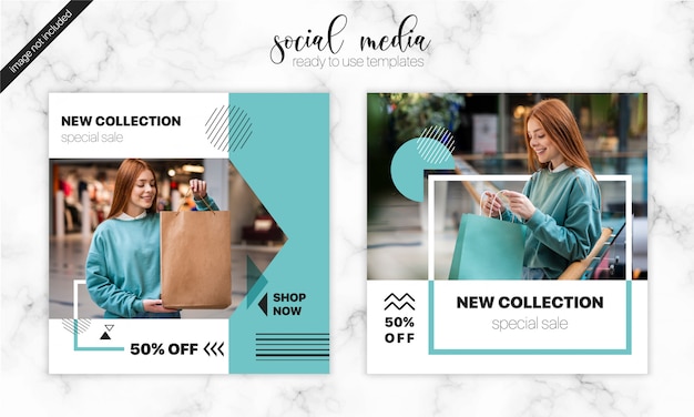 Social media banner set