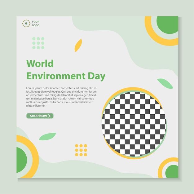 Social media banner template world environment day