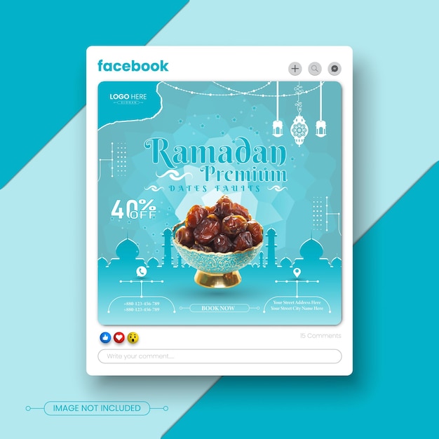 Social media banners for Eid Mubarak and Eid ul Fitr or templates for Instagram posts