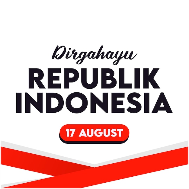 Social media begroetingssjabloon voor 17 augustus onafhankelijkheidsdag indonesië