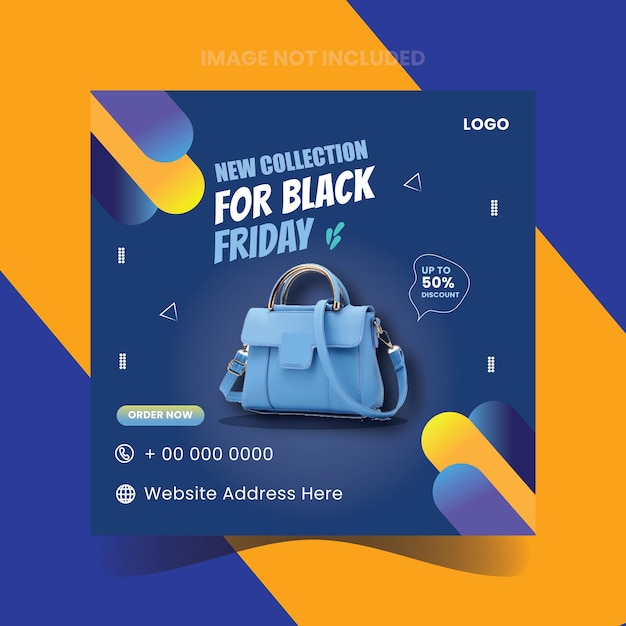 social media black friday promo post template editable social media template background for social