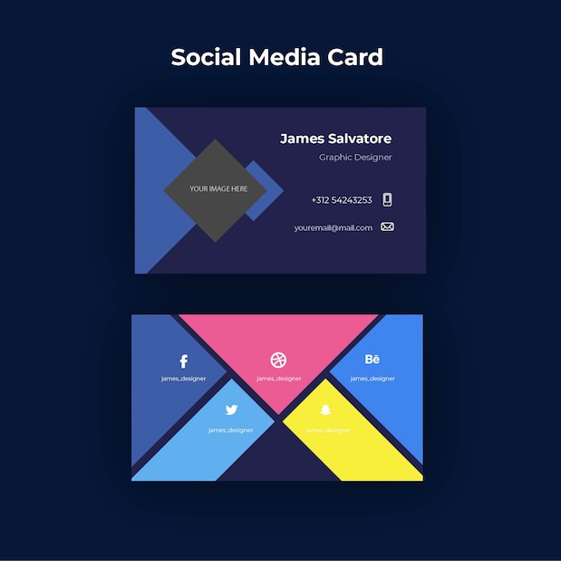 Vector social media card