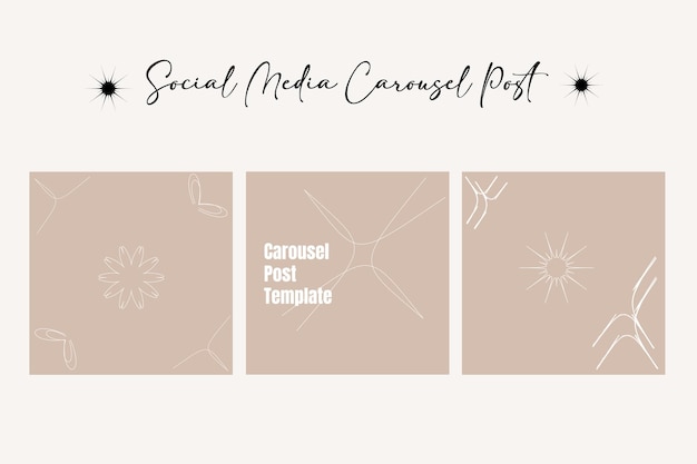 Vector social media carousel post sjabloon