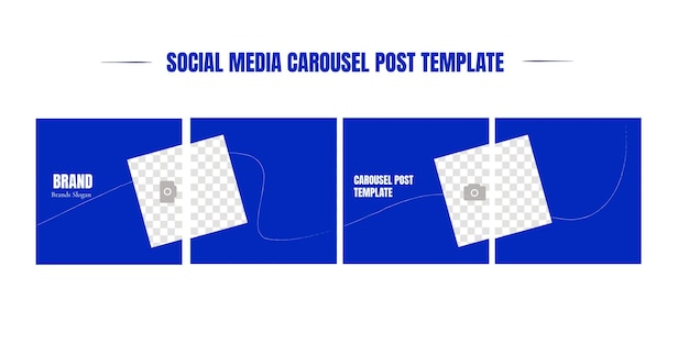 Vector social media carousel post template