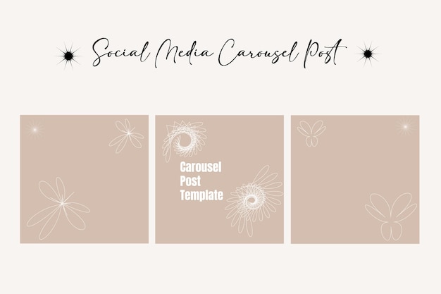 Vettore modello di post carousel per i social media