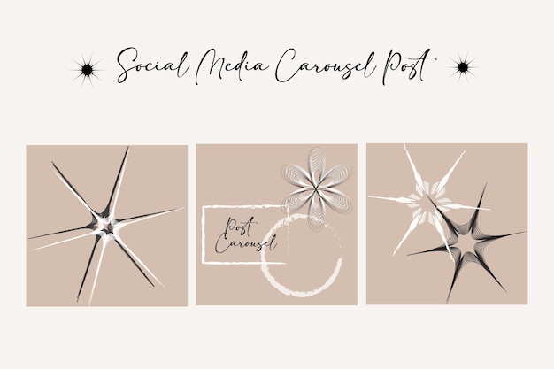 Social media carousel post template