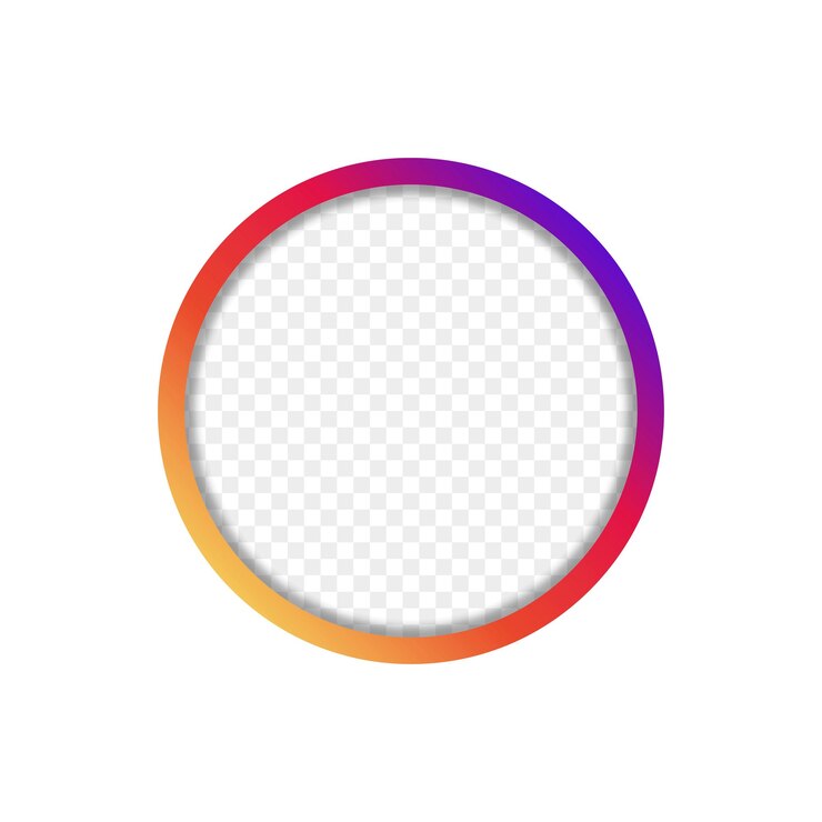 Social media circle frame for web design Vector