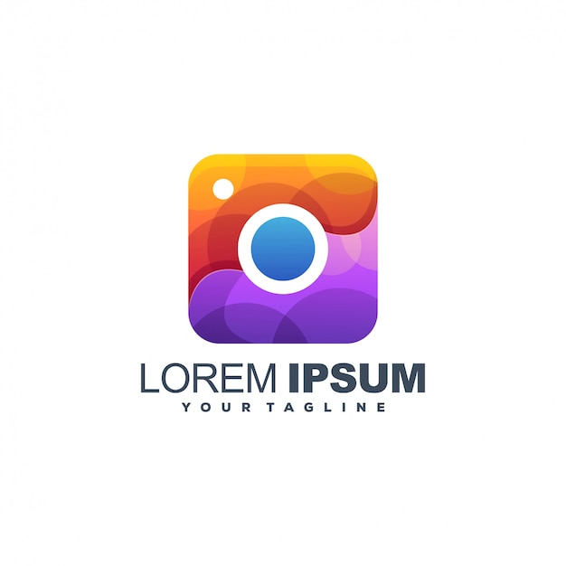 social media color logo design