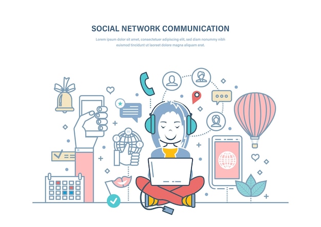 Social media communication Work with media and planning digital marketing