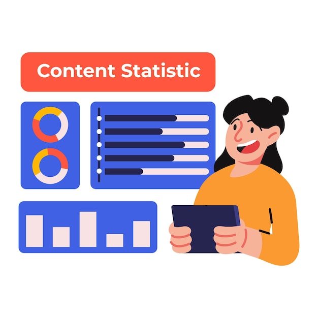 Vector social media content statistic analysis