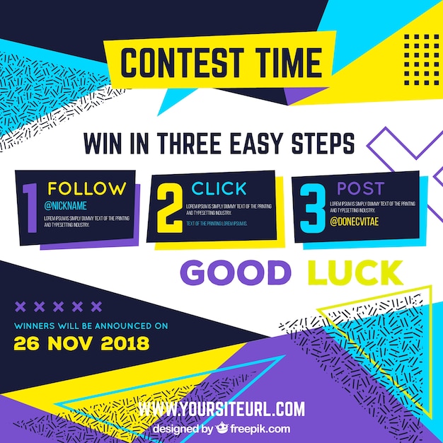 Social media contest or giveaway concept
