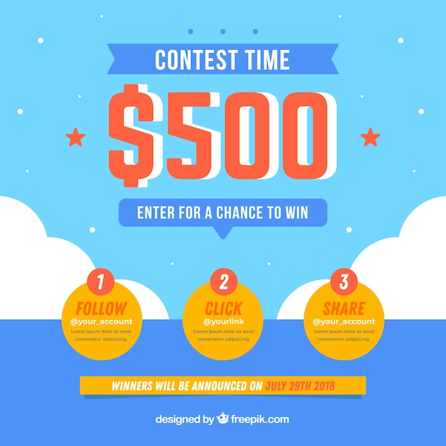 Vector social media contest template