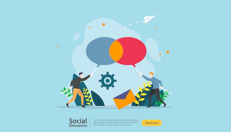 Vector social media conversation network