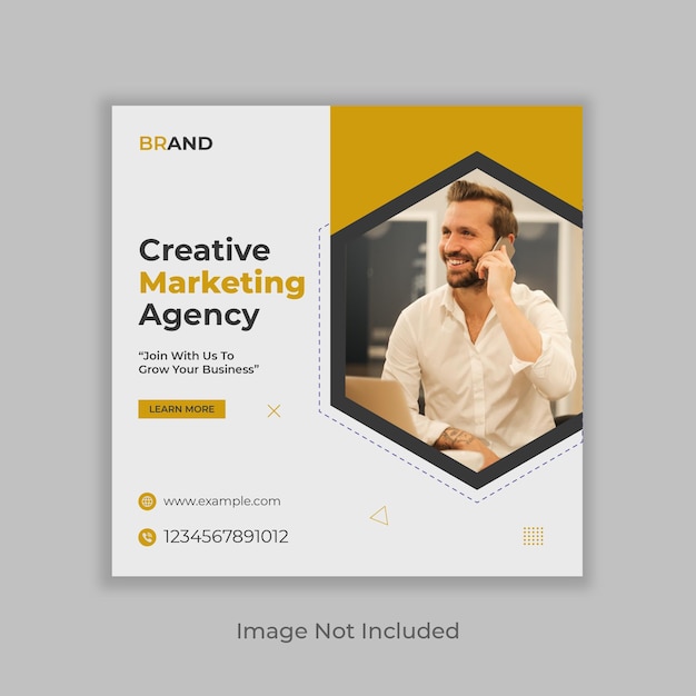 Social media corporate post and Instagram banner design template